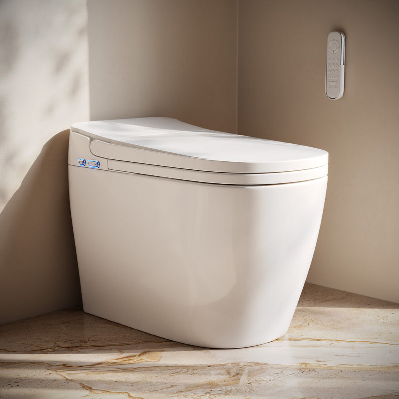 Avancer One Piece Smart Toilet 1.28 GPF in Glossy White with Heated Bidet, Air Drying, Night Light, Foot Sensor