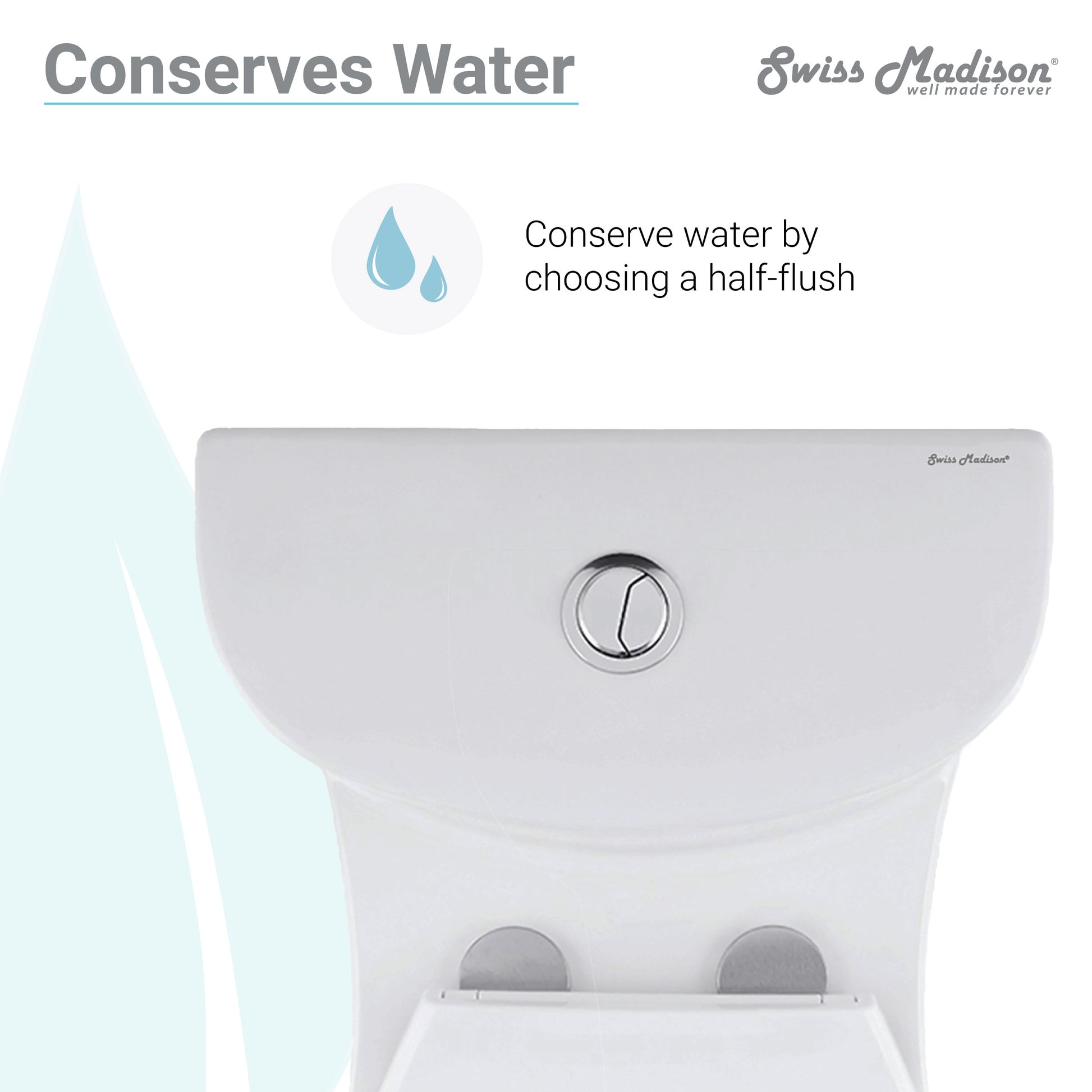Elongated one-piece toilet with dual flush and rose gold hardware, 1.1/1.6 gallons per flush.