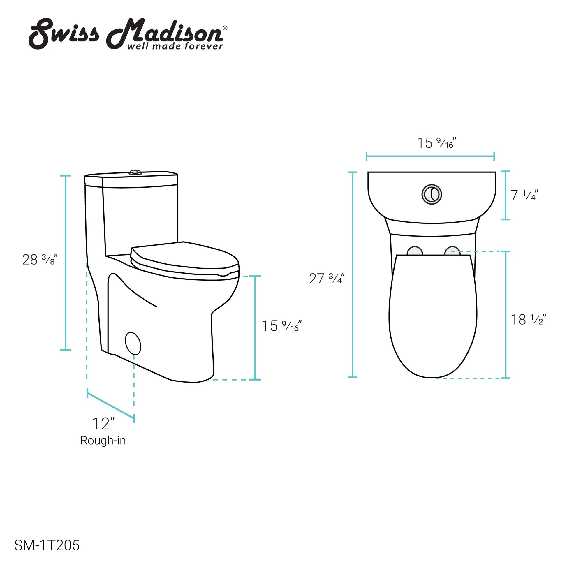 Elongated one-piece toilet with dual flush and rose gold hardware, white ceramic, modern design.